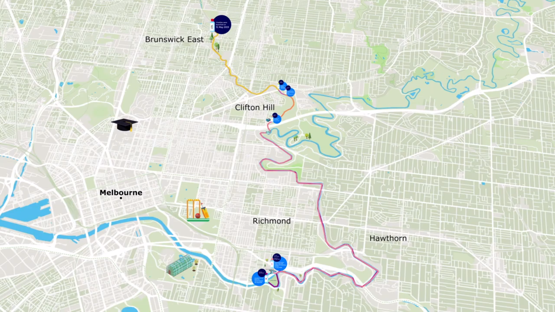 Screenshot of the Litter Trackers website by RMIT